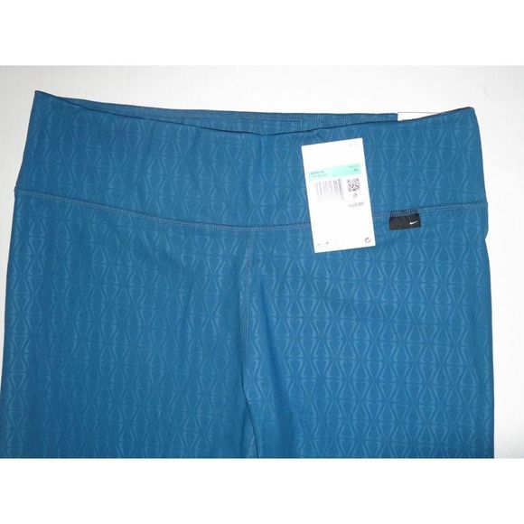 Nike DM7260 Women's Sz XL Marina Blue One Luxe Mid-Rise Printed Leggings $100 - Picture 3 of 11